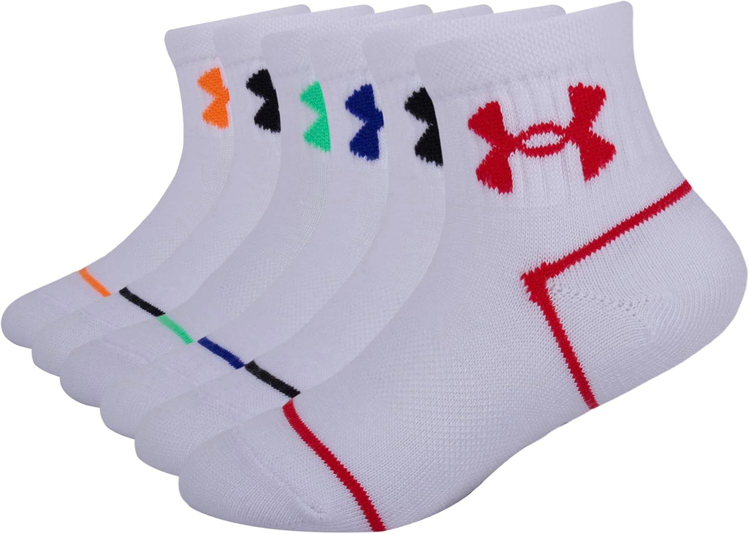 Детские носки Under Armour Quarter, White (Multi Color Strip)
Детские носки Under Armour Quarter, White (Multi Color Strip)