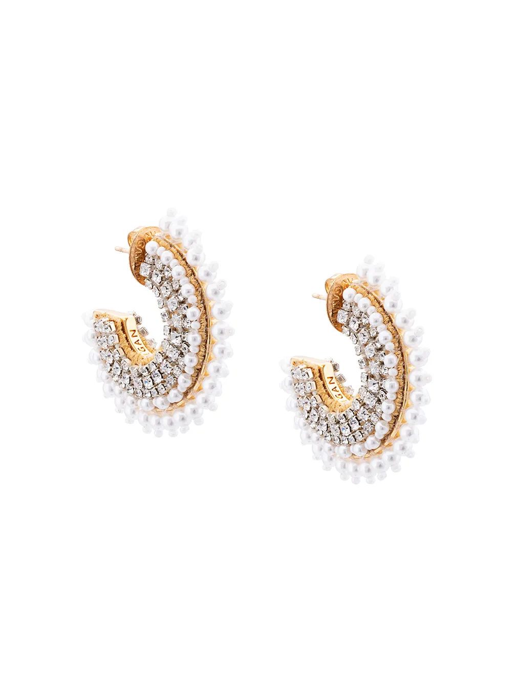 Полукруглые серьги Mini Pearl Fiona Mignonne Gavigan, белый 
Полукруглые серьги Mini Pearl Fiona Mignonne Gavigan, белый