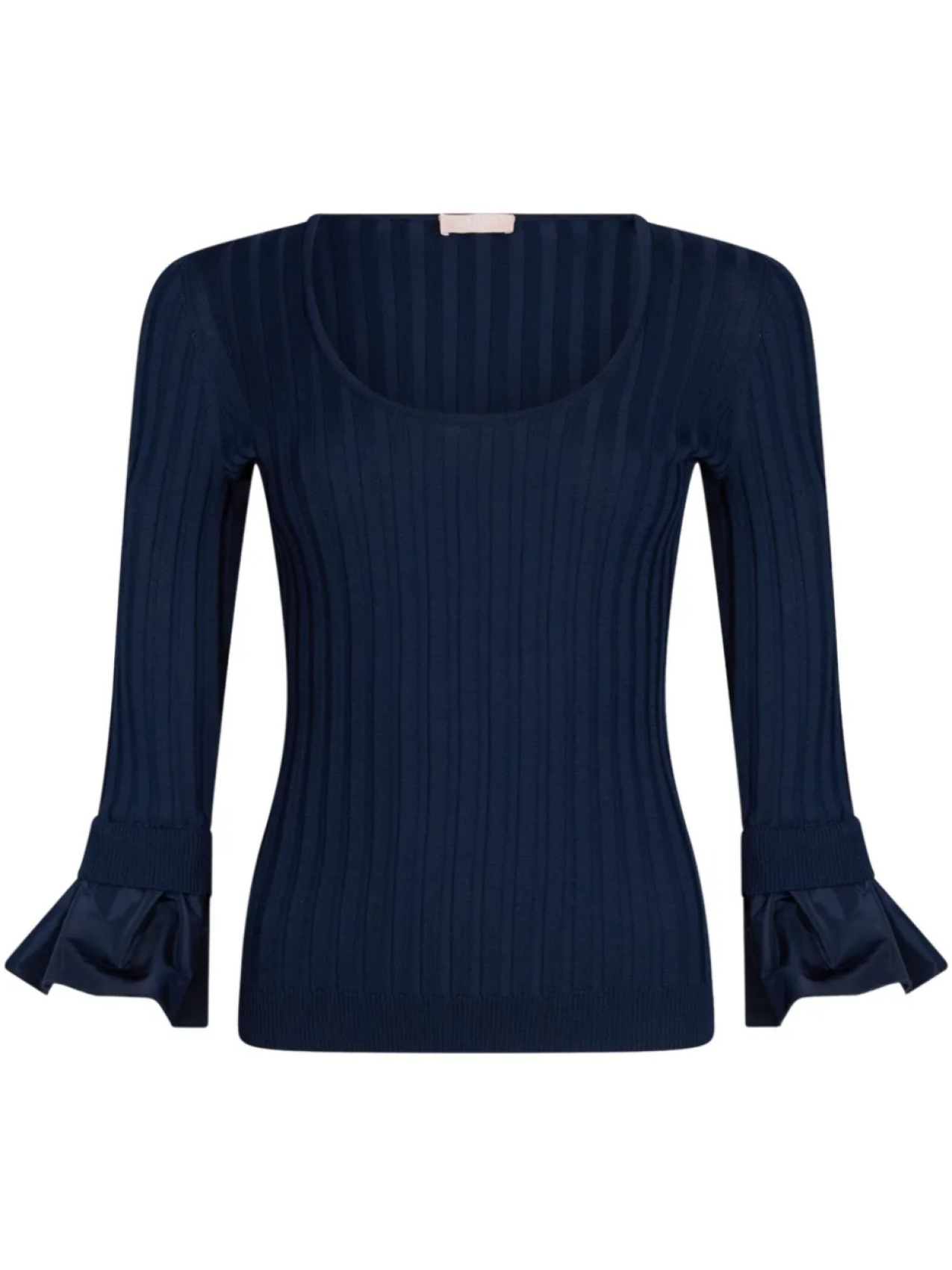 LIU JO Джемпер с воланами на рукавах, синий
LIU JO Джемпер с воланами на рукавах, синий