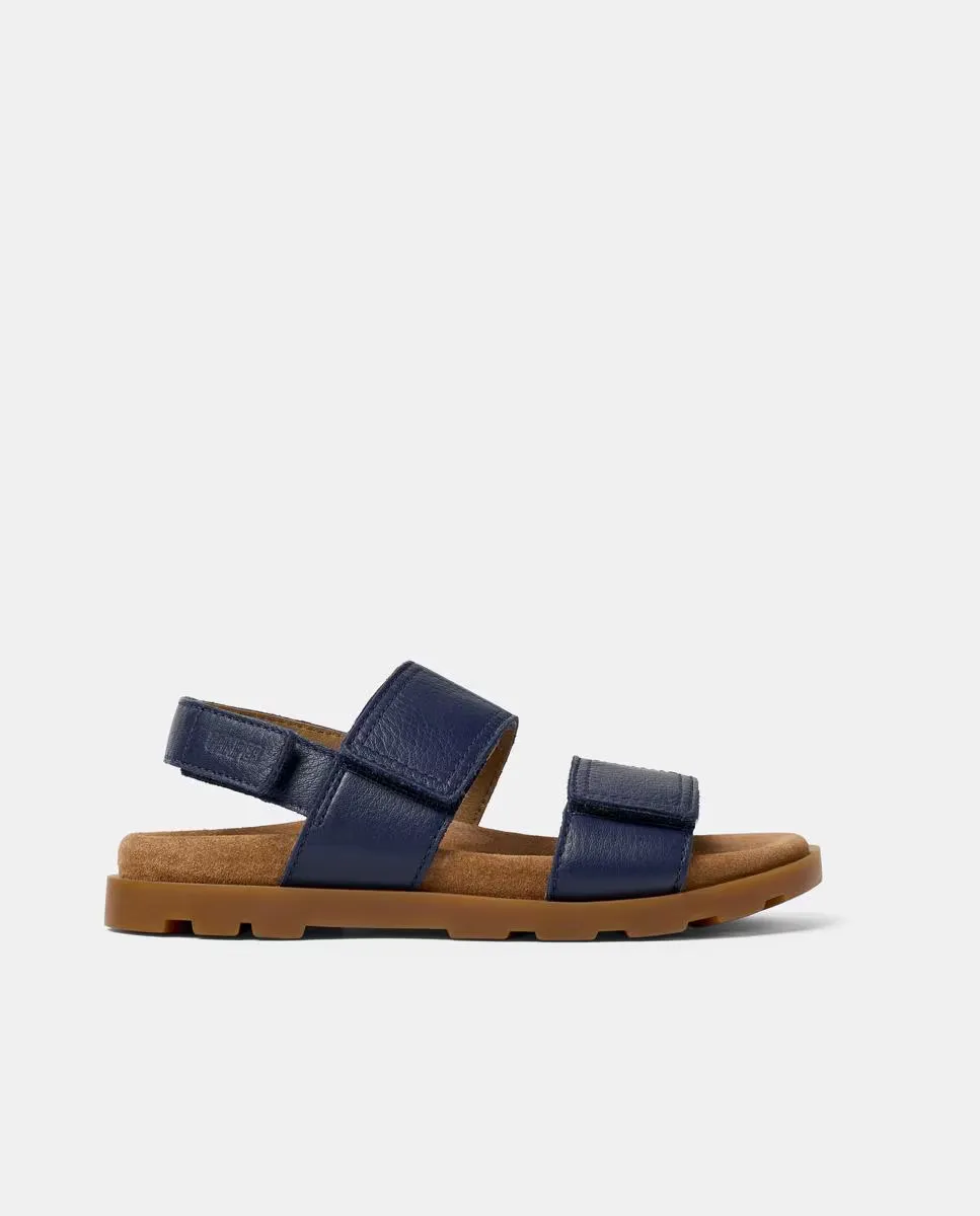 Детские закрытые кожаные сандалии на липучке Camper, синий
Детские закрытые кожаные сандалии на липучке Camper, синий