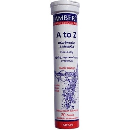 Мультивитаминные шипучие таблетки от А до Я - 20 таблеток Lamberts