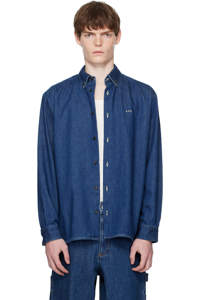 Джинсовая рубашка Mathias A.P.C., индиго
Джинсовая рубашка Mathias A.P.C., индиго
