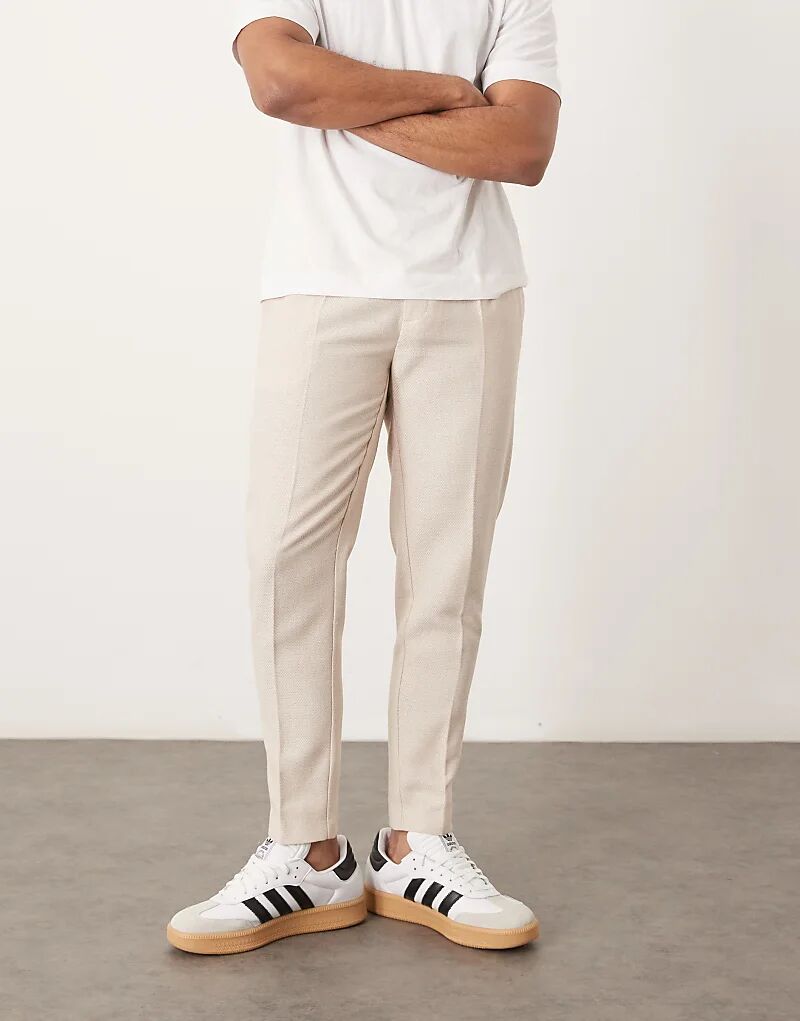 Зауженные брюки из шерстяной смеси ASOS DESIGN со складкой спереди, песочного цвета
Зауженные брюки из шерстяной смеси ASOS DESIGN со складкой спереди, песочного цвета