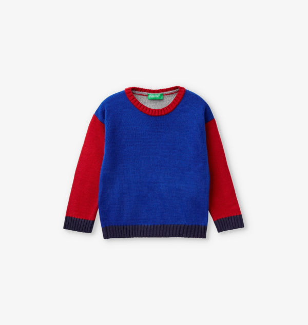 Вязаный джемпер с круглым вырезом в стиле колор-блок на возраст 6-14 лет Benetton, голубой
Вязаный джемпер с круглым вырезом в стиле колор-блок на возраст 6-14 лет Benetton, голубой