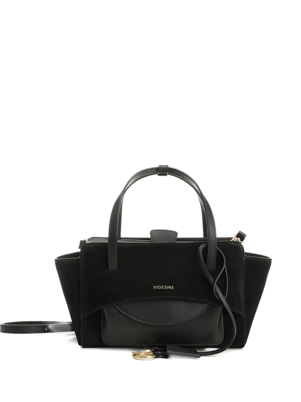 Маленькая замшевая сумка-тоут с клапаном HIDESINS, черный
Маленькая замшевая сумка-тоут с клапаном HIDESINS, черный