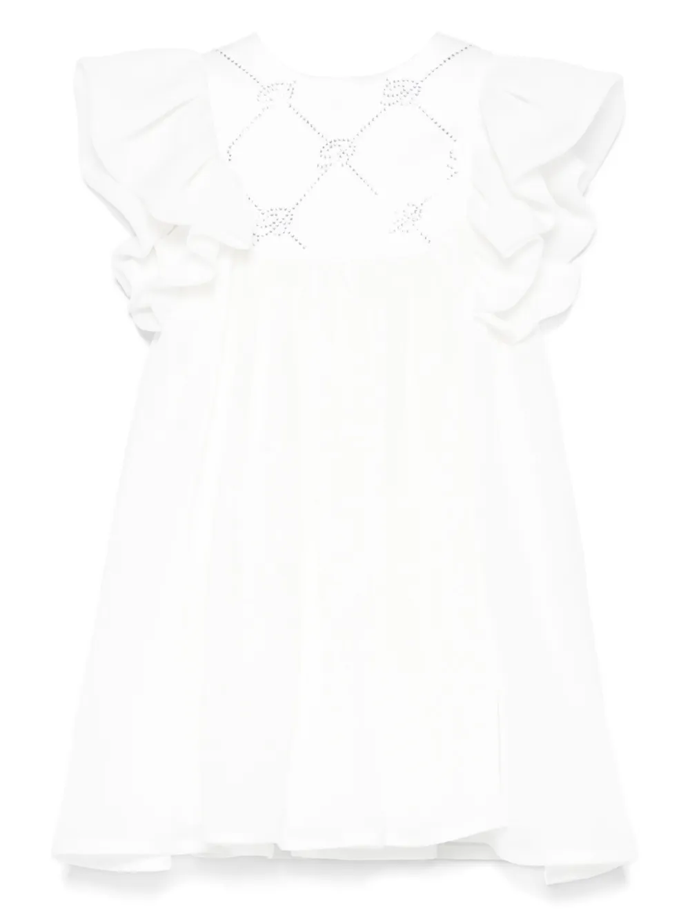 Комплект из платья и блумеров Miss Blumarine, белый
Комплект из платья и блумеров Miss Blumarine, белый