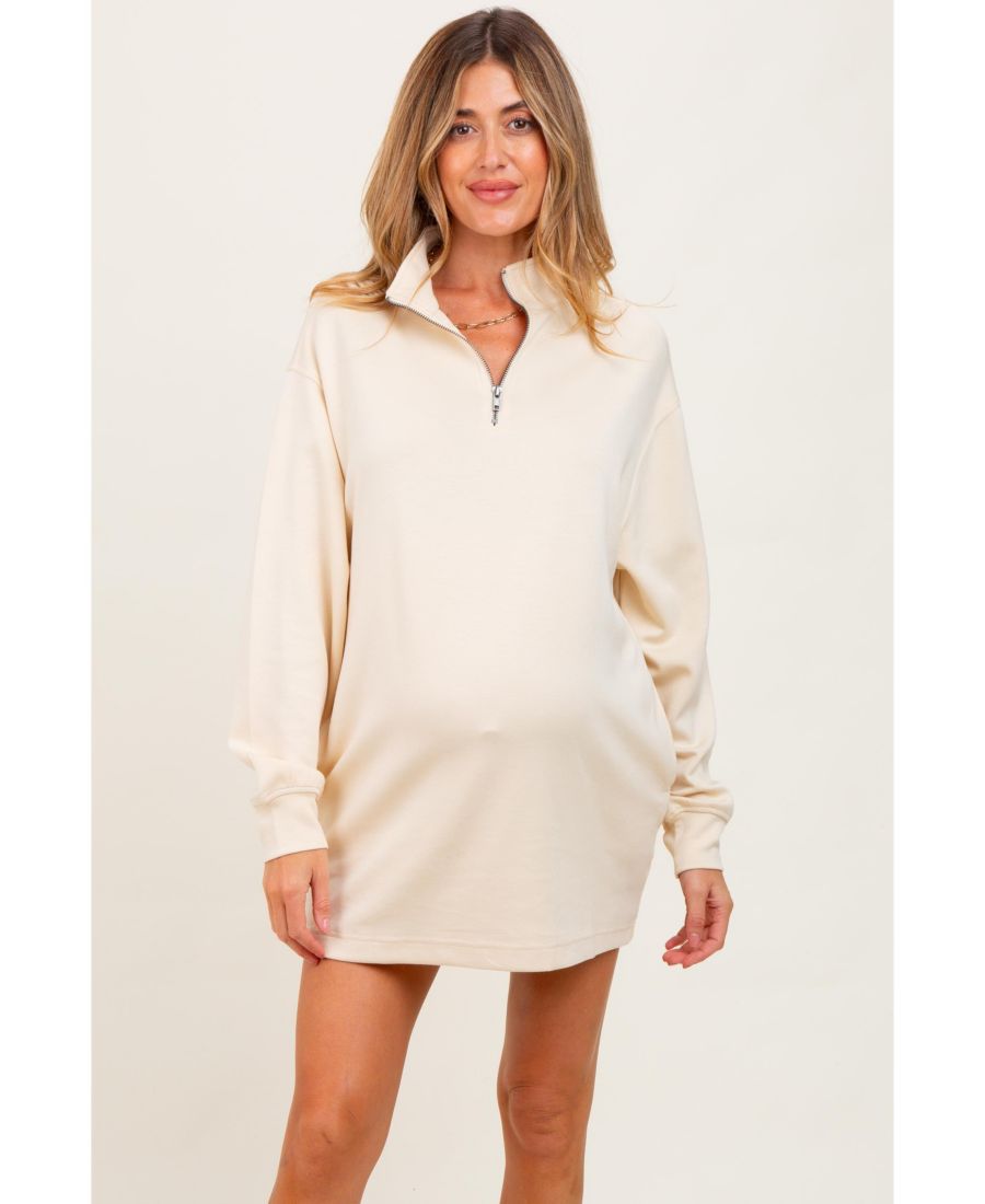 Кремовое мини-платье для беременных с застежкой-молнией до середины груди и длинными рукавами Pinkblush, Cream
Кремовое мини-платье для беременных с застежкой-молнией до середины груди и длинными рукавами Pinkblush, Cream