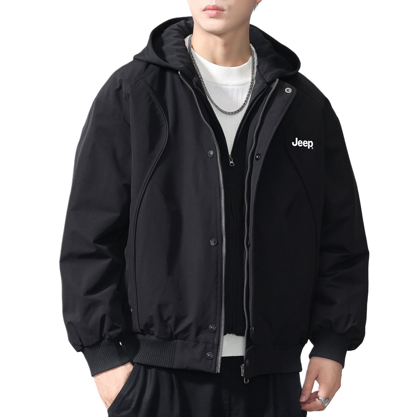 Пуховик Unisex с капюшоном Moderate Mock Two Piece Jeep, черный
Пуховик Unisex с капюшоном Moderate Mock Two Piece Jeep, черный