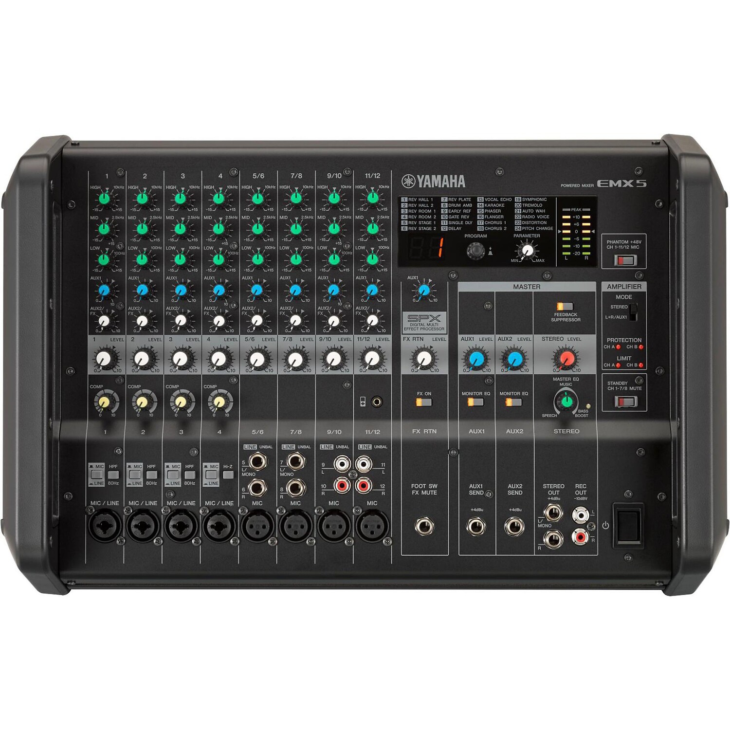 Активный микшер Yamaha EMX5 с 12 входами и двойным усилителем мощностью 630 Вт
Активный микшер Yamaha EMX5 с 12 входами и двойным усилителем мощностью 630 Вт