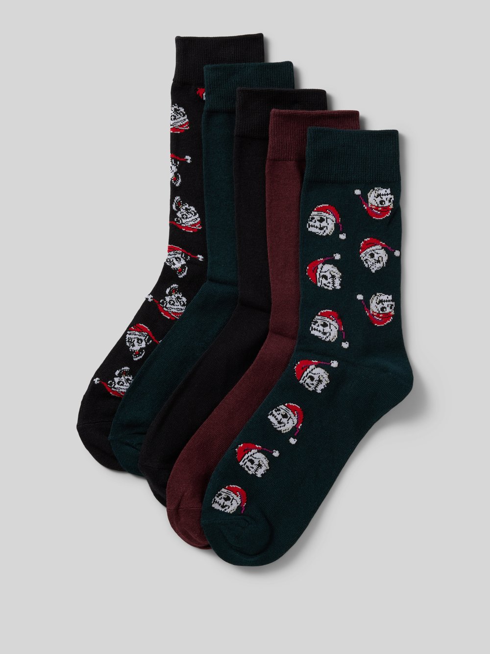 Носки с этикеткой, модель «Рождественский череп», в упаковке 5 шт Jack & Jones, темно-зеленый
Носки с этикеткой, модель «Рождественский череп», в упаковке 5 шт Jack & Jones, темно-зеленый