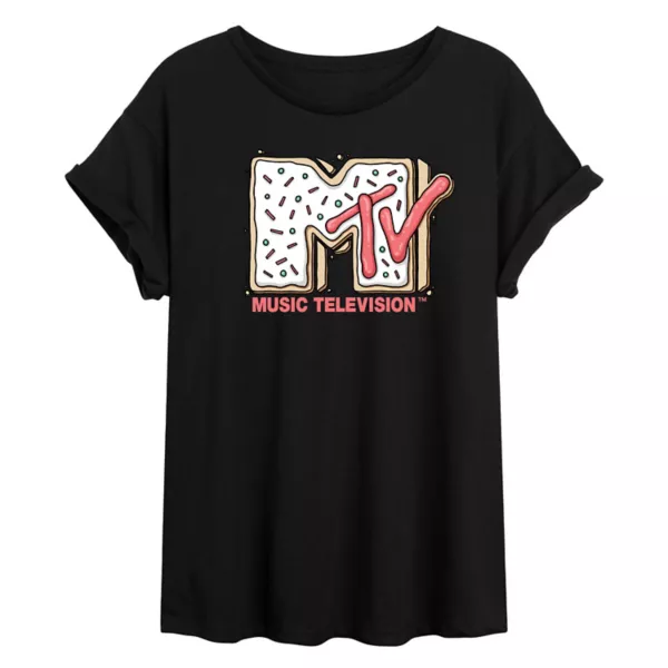 Футболка Juniors MTV Sugar Cookie большого размера Licensed Character, черный 
Футболка Juniors MTV Sugar Cookie большого размера Licensed Character, черный