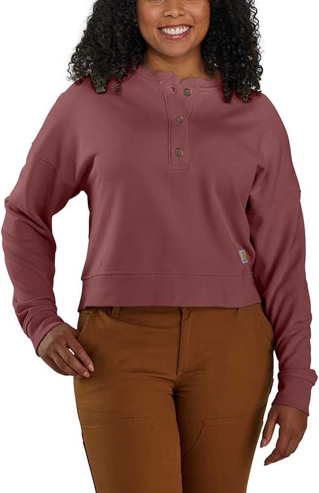 Женская толстовка Carhartt Women's 106182 свободного кроя средней плотности из французского терри Henley, Apple Butter
Женская толстовка Carhartt Women's 106182 свободного кроя средней плотности из французского терри Henley, Apple Butter