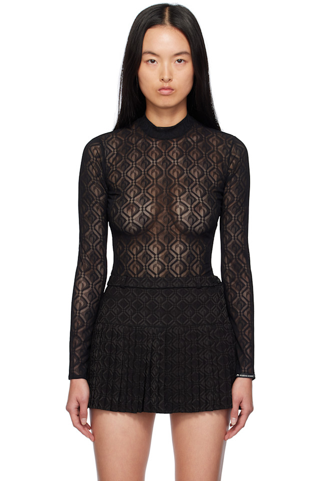 Лунный бриллиантовый сетчатый топ Second Skin Marine Serre, черный
Лунный бриллиантовый сетчатый топ Second Skin Marine Serre, черный