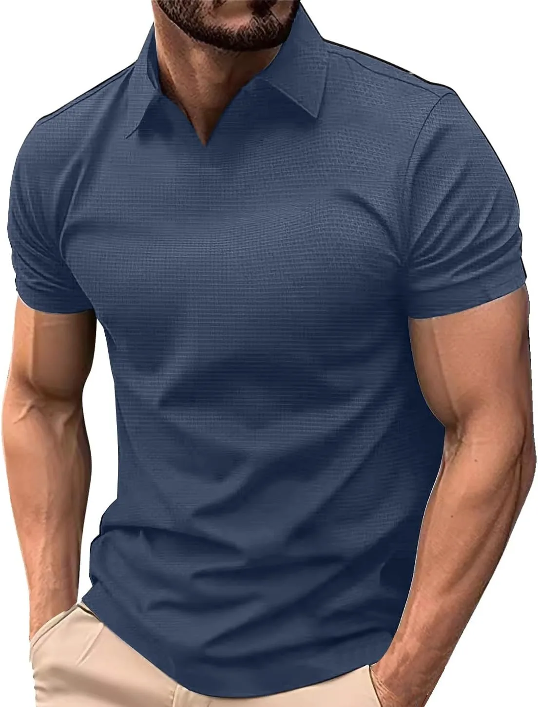 Мужская футболка с V-образным вырезом Casual, летняя, с коротким рукавом
Мужская футболка с V-образным вырезом Casual, летняя, с коротким рукавом