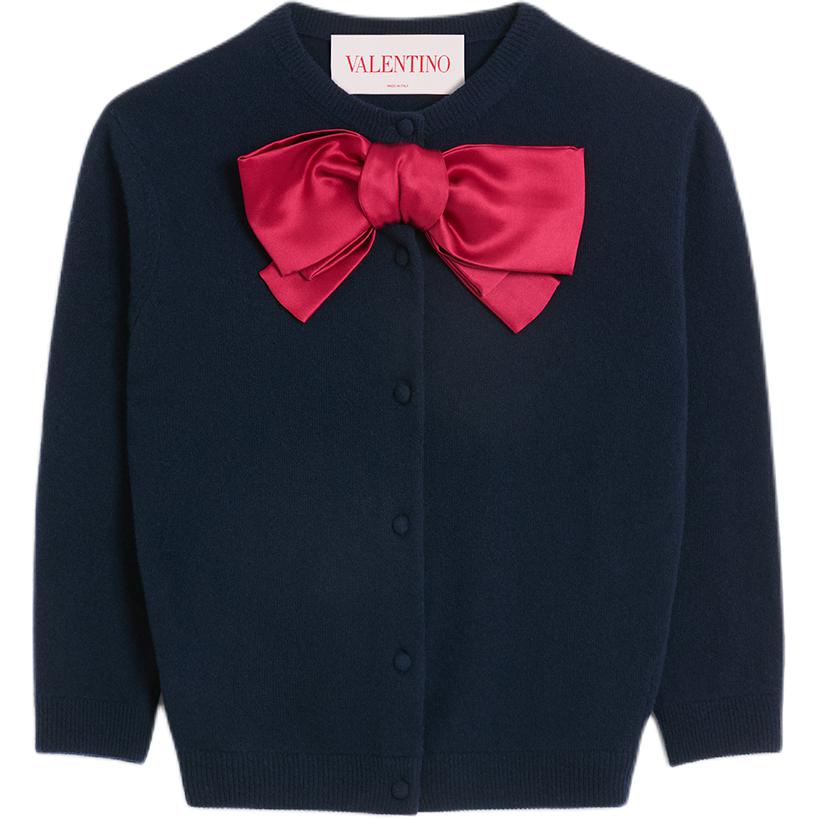 Кардиган с пуговицами и бантом Valentino, синий
Кардиган с пуговицами и бантом Valentino, синий