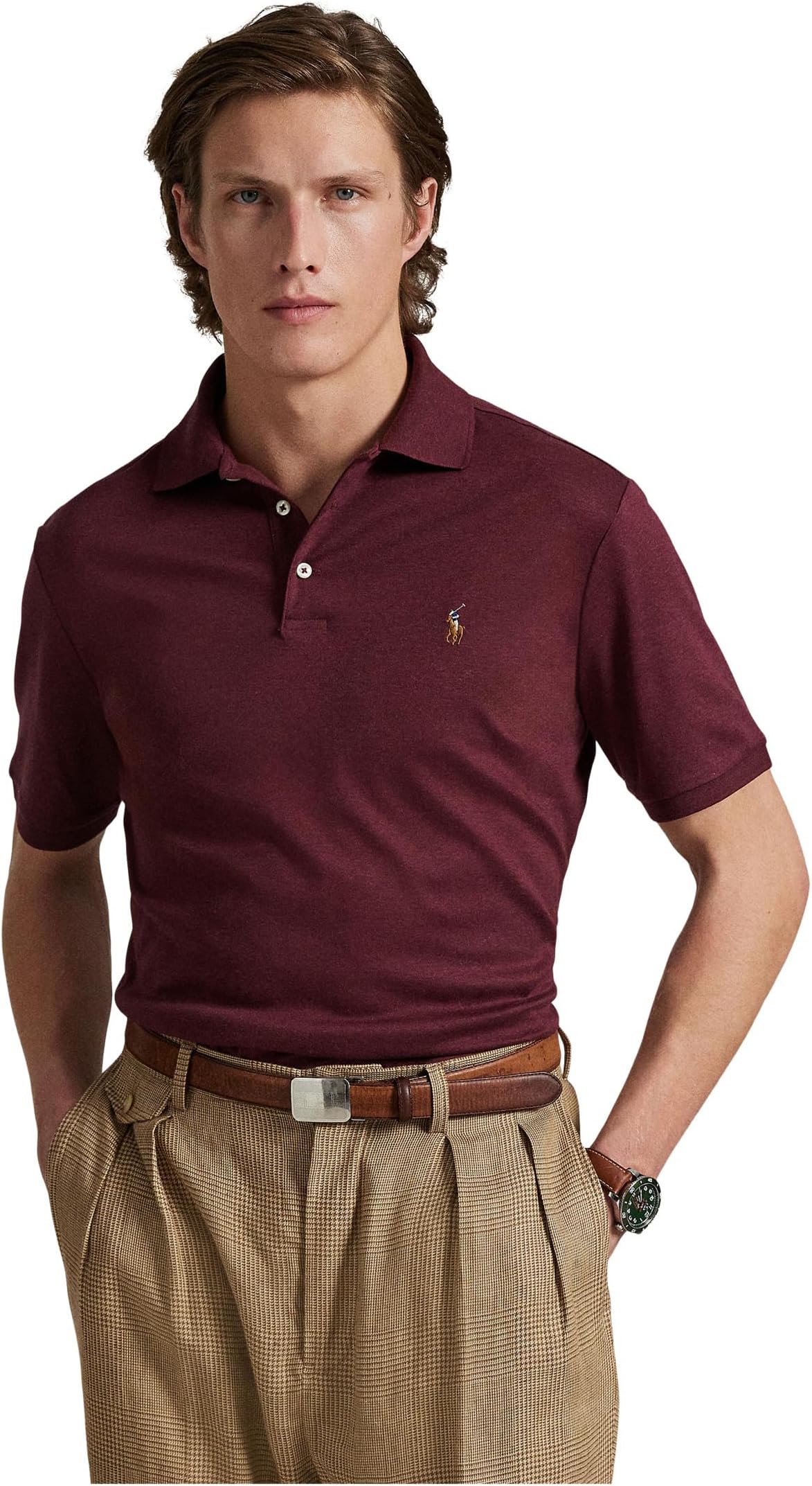 Поло Polo Ralph Lauren Classic Fit Soft Cotton Polo Shirt, цвет Spring Wine Heather
Поло Polo Ralph Lauren Classic Fit Soft Cotton Polo Shirt, цвет Spring Wine Heather