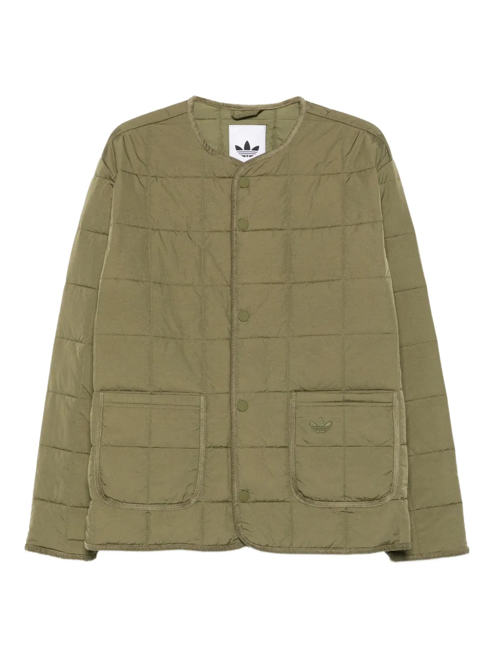 Стеганая куртка на пуговицах Adidas, зеленый
Стеганая куртка на пуговицах Adidas, зеленый