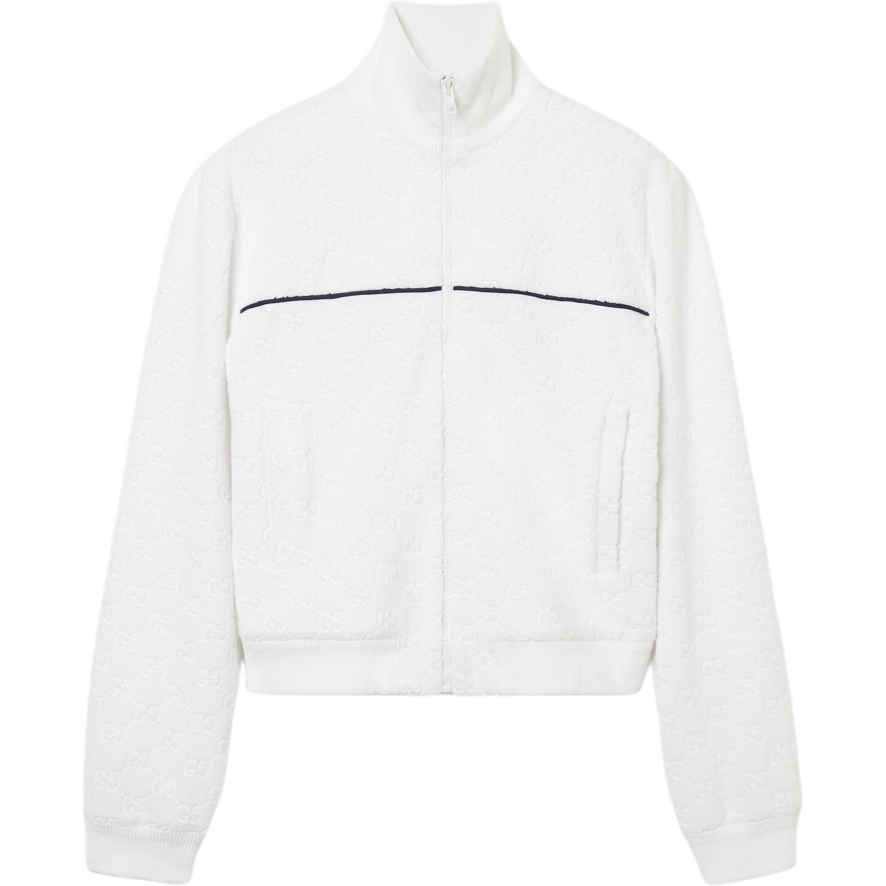 Толстовка из махровой хлопковой ткани с молнией GUCCI, белый
Толстовка из махровой хлопковой ткани с молнией GUCCI, белый