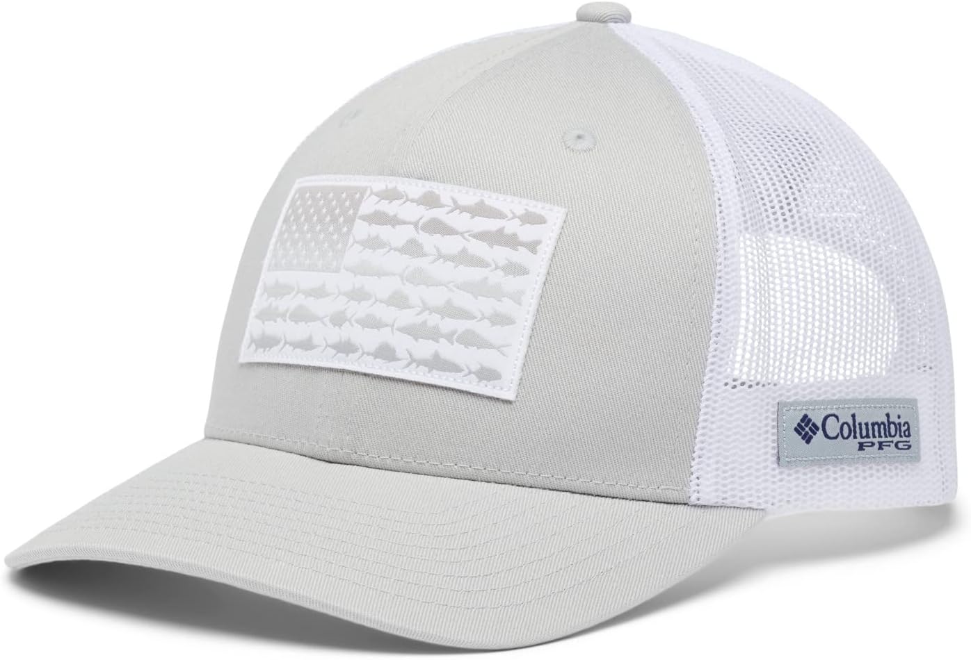 Columbia PFG Fish Flag Mesh Snap Back, Cool Grey/White
Columbia PFG Fish Flag Mesh Snap Back, Cool Grey/White