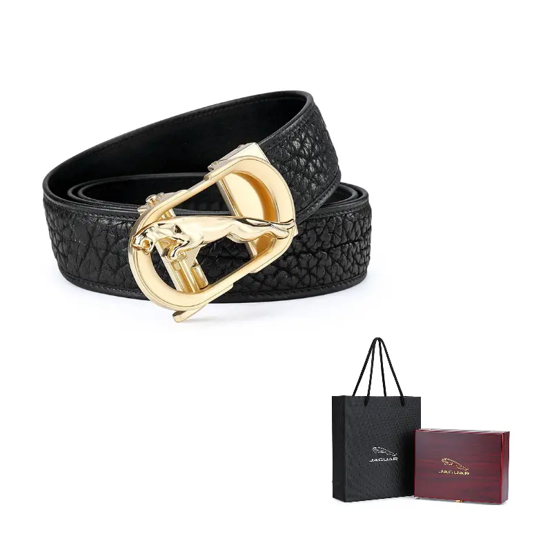 JAGUAR Классический мужской ремень из натуральной кожи с автоматической пряжкой золотистого цвета, Gold
JAGUAR Классический мужской ремень из натуральной кожи с автоматической пряжкой золотистого цвета, Gold