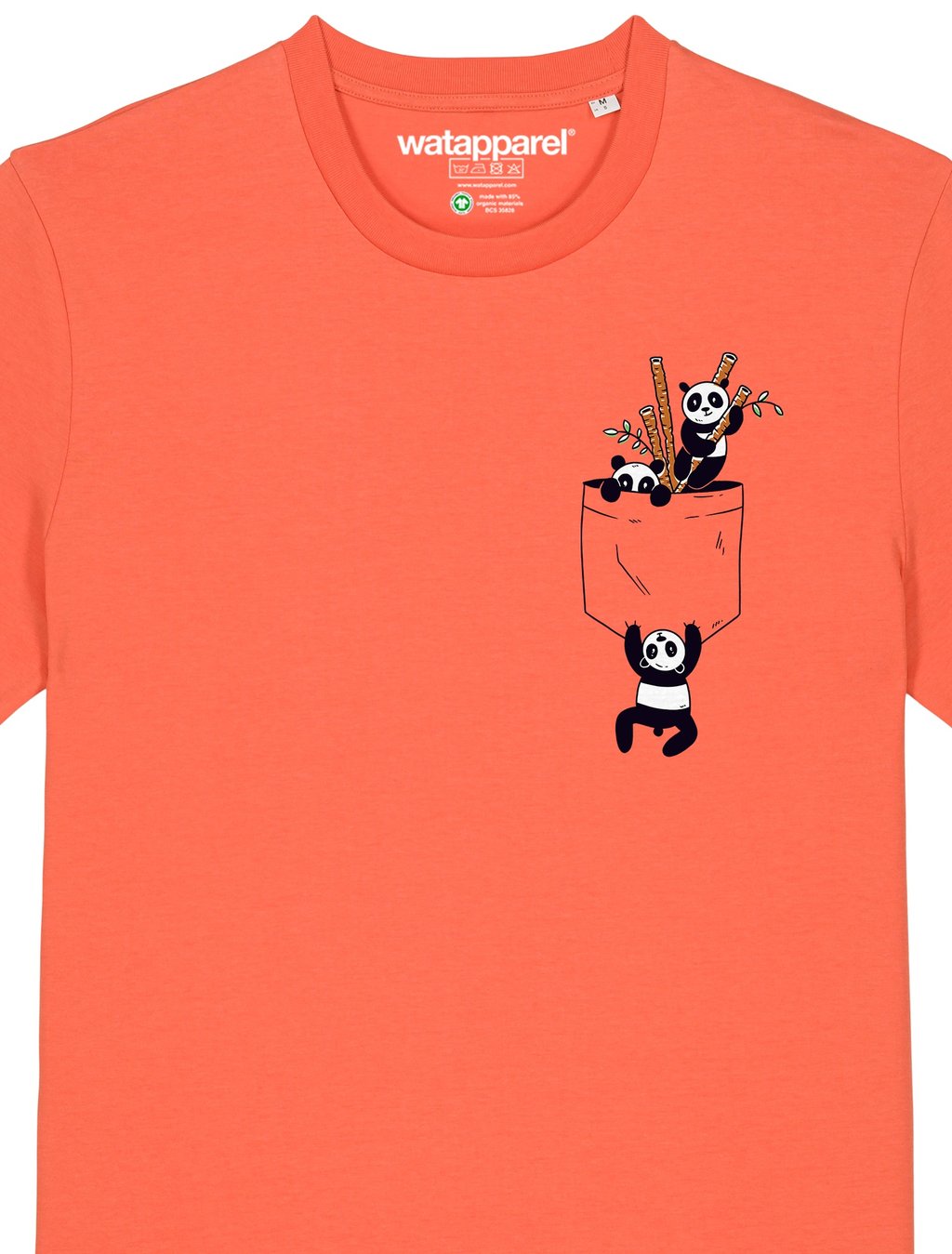 Футболка с принтом POCKET PANDAS watapparel, красный 
Футболка с принтом POCKET PANDAS watapparel, красный