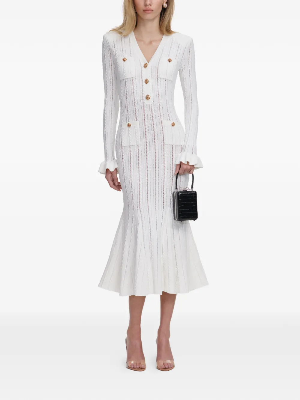 Ажурное платье миди Self-Portrait, белый
Ажурное платье миди Self-Portrait, белый