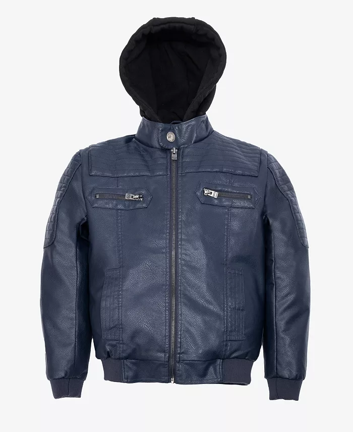 Куртка для мальчика на подкладке из искусственной кожи с трикотажным капюшоном XRAY, синий
Куртка для мальчика на подкладке из искусственной кожи с трикотажным капюшоном XRAY, синий