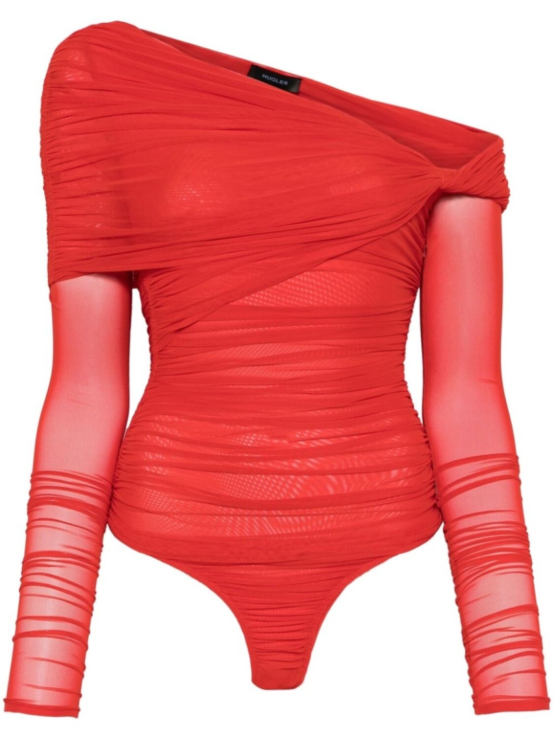 Боди Mugler с открытыми плечами и сборками, красный
Боди Mugler с открытыми плечами и сборками, красный