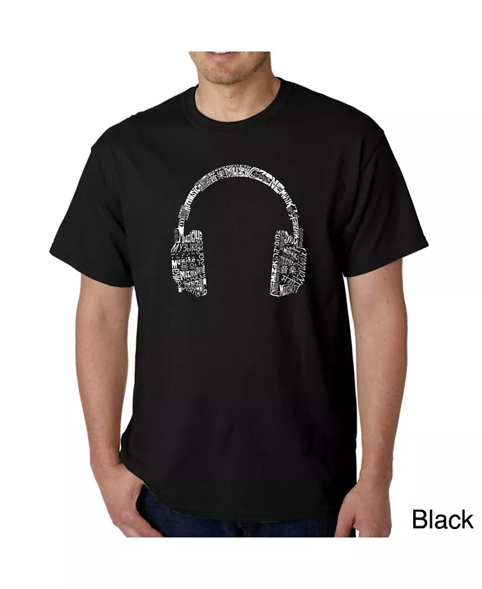 Мужская футболка с принтом - Headphones - Music in Different Languages LA Pop Art, черный
Мужская футболка с принтом - Headphones - Music in Different Languages LA Pop Art, черный
