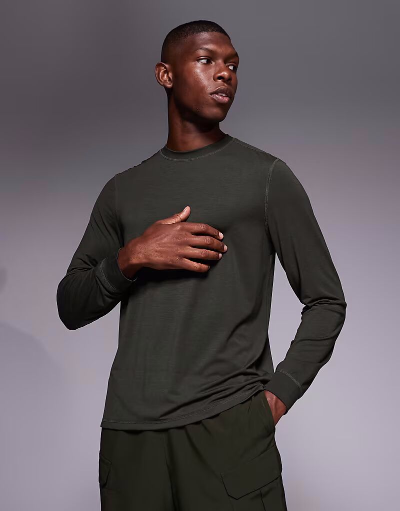 Быстросохнущая спортивная майка с длинным рукавом цвета хаки 4505
Быстросохнущая спортивная майка с длинным рукавом цвета хаки 4505