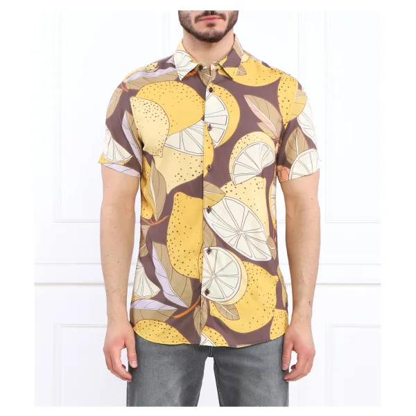 Рубашка узкого кроя SS из искусственного шелка с лимонным принтом Guess, желтый
Рубашка узкого кроя SS из искусственного шелка с лимонным принтом Guess, желтый