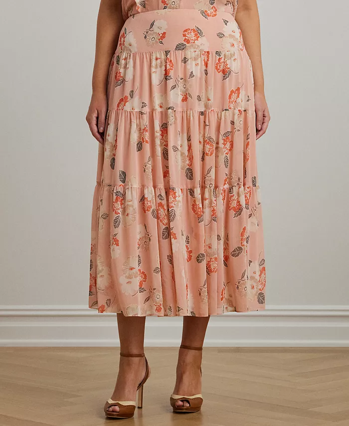 Юбка плюс сайз с цветочным принтом, плиссированная из жоржета, многоярусная Lauren Ralph Lauren, розовый
Юбка плюс сайз с цветочным принтом, плиссированная из жоржета, многоярусная Lauren Ralph Lauren, розовый