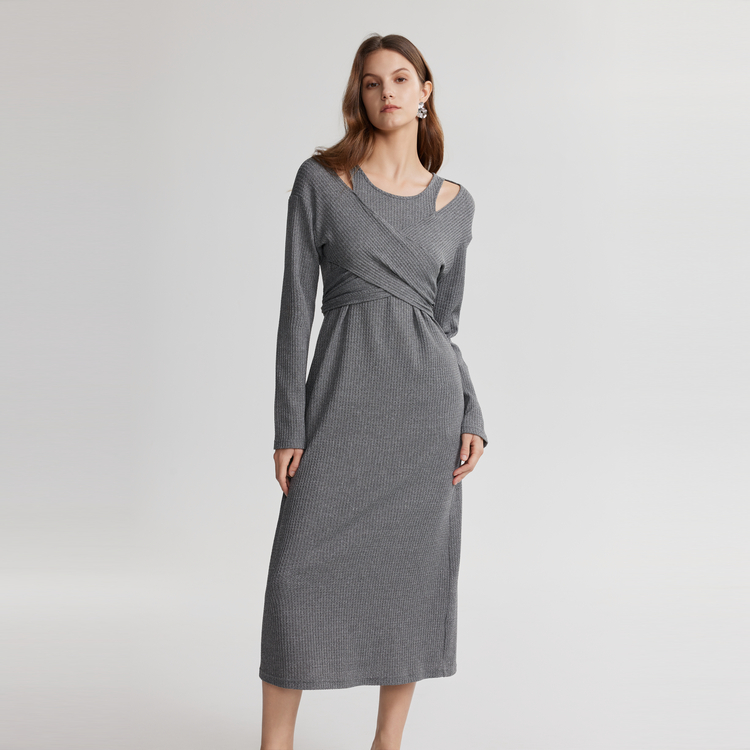 ELLE Платье с длинным рукавом Women's Light Gray
ELLE Платье с длинным рукавом Women's Light Gray