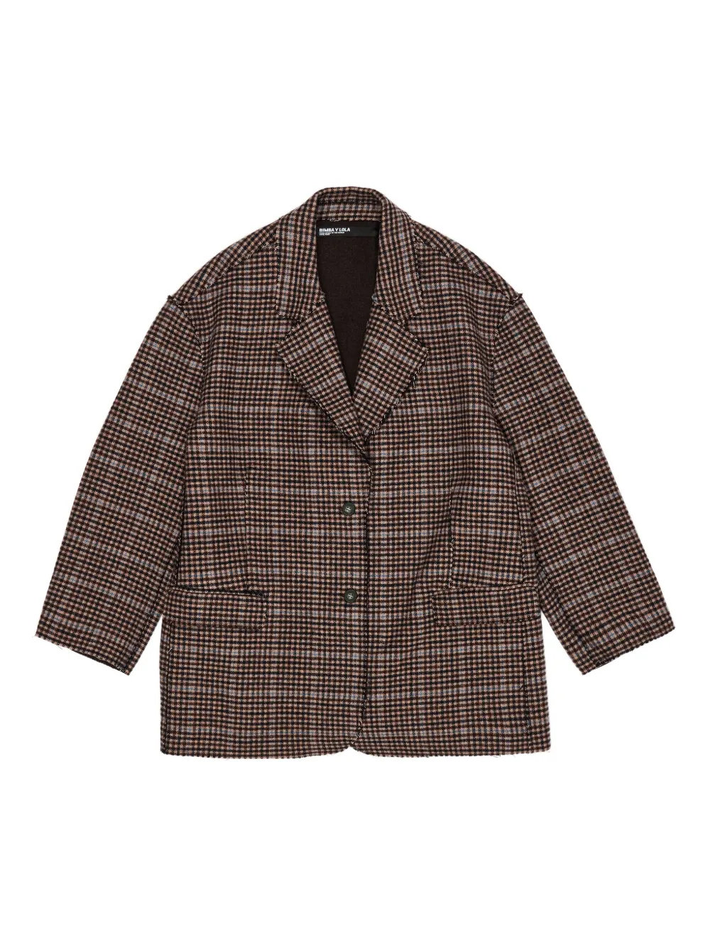 Клетчатый пиджак с бахромой Bimba Y Lola, коричневый
Клетчатый пиджак с бахромой Bimba Y Lola, коричневый