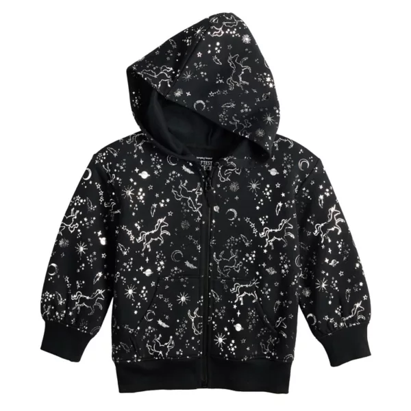 Толстовка с капюшоном из флиса на молнии для девочек 4-12 лет Jumping Beans, цвет space unicorn black
Толстовка с капюшоном из флиса на молнии для девочек 4-12 лет Jumping Beans, цвет space unicorn black