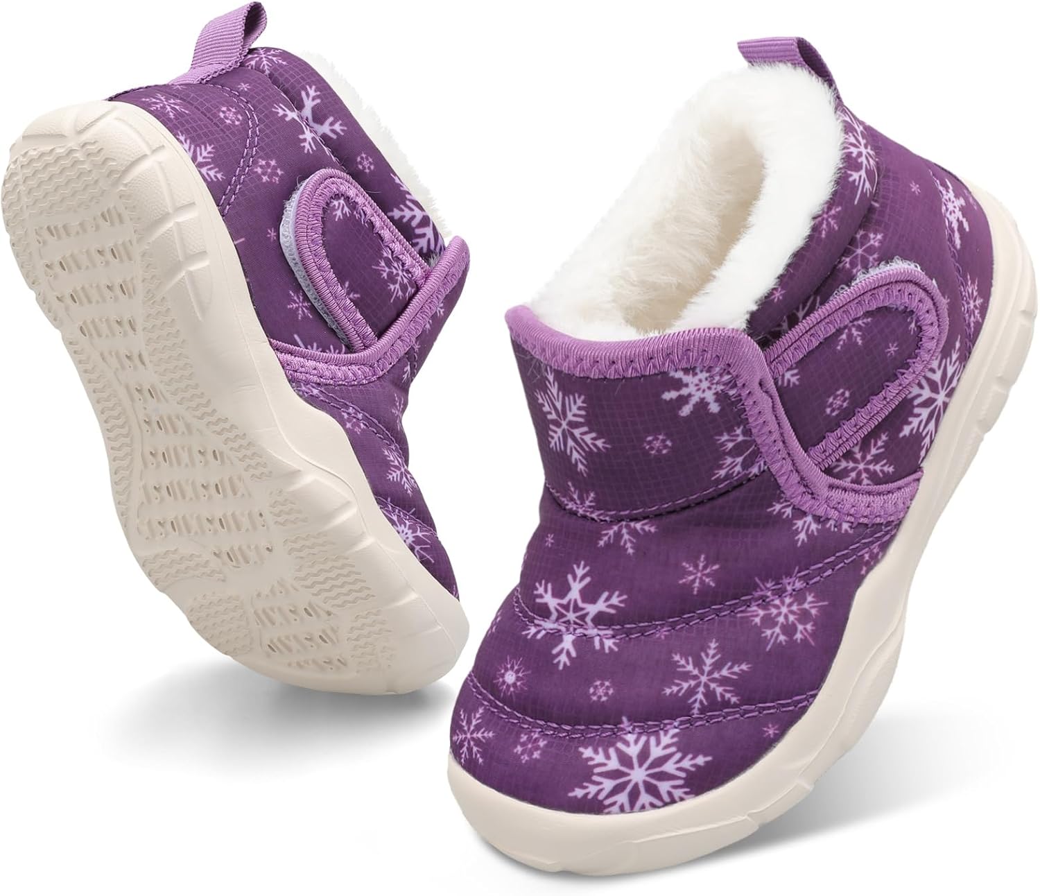 Детские зимние теплые ботинки QFH для мальчиков и девочек, уютные флисовые снежные ботинки для малышей, нескользящие прогулочные ботинки, водоотталкивающие с искусственным мехом, Purplesnowflake
Детские зимние теплые ботинки QFH для мальчиков и девочек, уютные флисовые снежные ботинки для малышей, нескользящие прогулочные ботинки, водоотталкивающие с искусственным мехом, Purplesnowflake