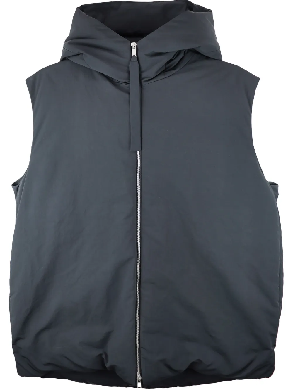 Дутый жилет с капюшоном JIL SANDER+, черный 
Дутый жилет с капюшоном JIL SANDER+, черный