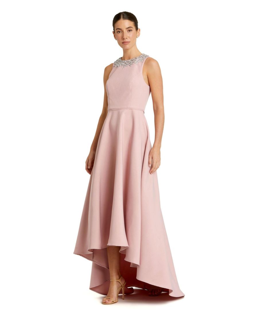 Женское платье из крепа с декорированным воротником, без рукавов, с асимметричным подолом Mac Duggal, Blush
Женское платье из крепа с декорированным воротником, без рукавов, с асимметричным подолом Mac Duggal, Blush