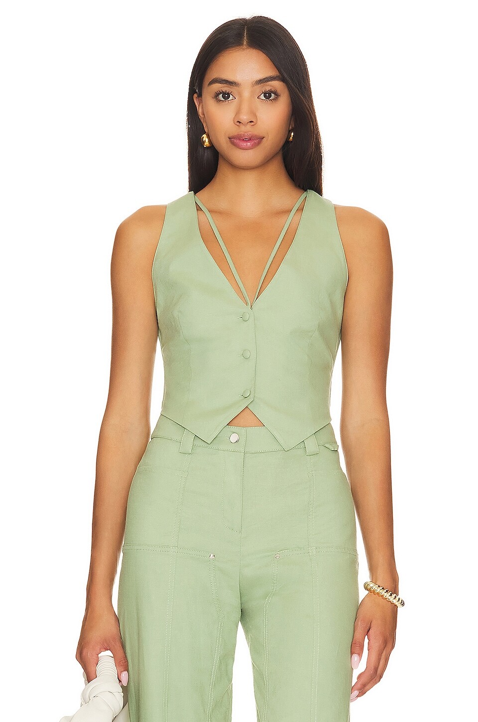 Жилет Camila Coelho Matilde, цвет Sage Green
Жилет Camila Coelho Matilde, цвет Sage Green