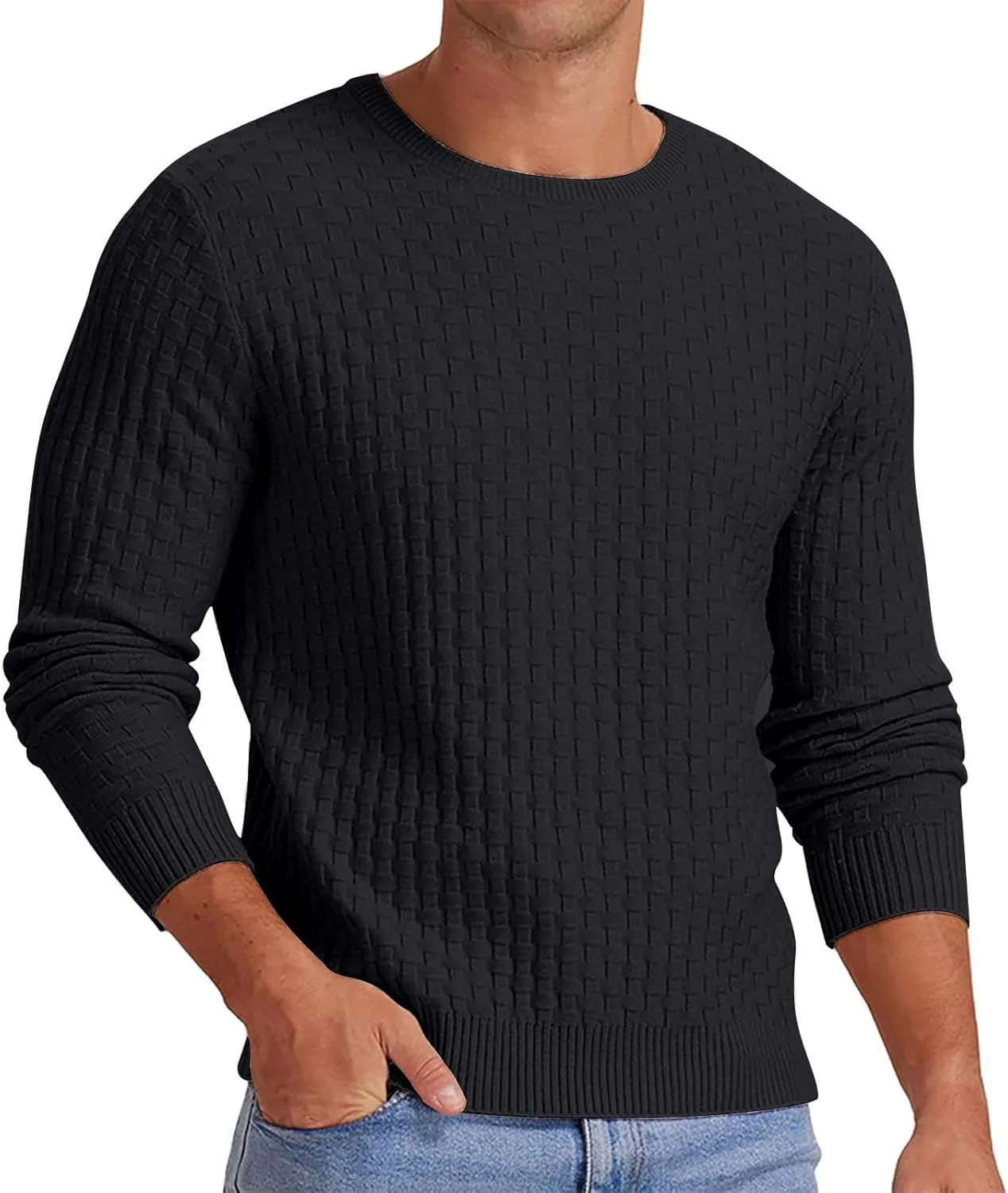 Свитер мужской с длинным рукавом Slim Fit
Свитер мужской с длинным рукавом Slim Fit