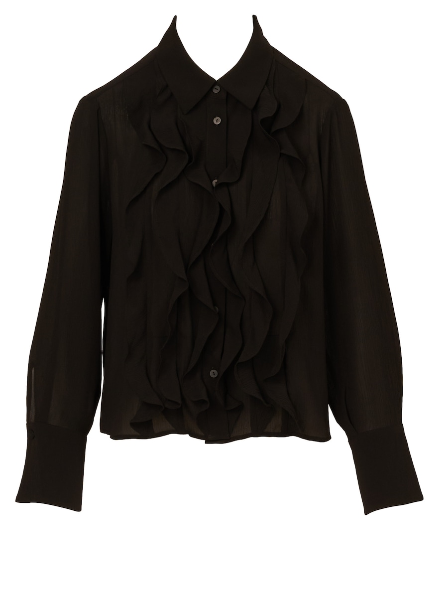 Блуза Adrianna Papell Long Sleeve Sheer Ruffle Front, черный
Блуза Adrianna Papell Long Sleeve Sheer Ruffle Front, черный