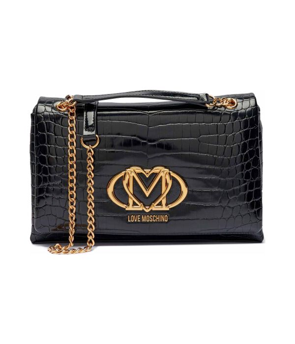 Сумка женская Love Moschino через плечо на цепочке и с тиснением, черный
Сумка женская Love Moschino через плечо на цепочке и с тиснением, черный