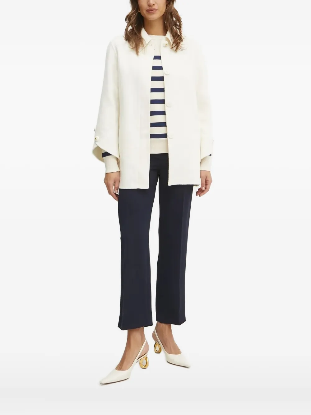 Вышитая полосатая толстовка LUISA SPAGNOLI, белый
Вышитая полосатая толстовка LUISA SPAGNOLI, белый