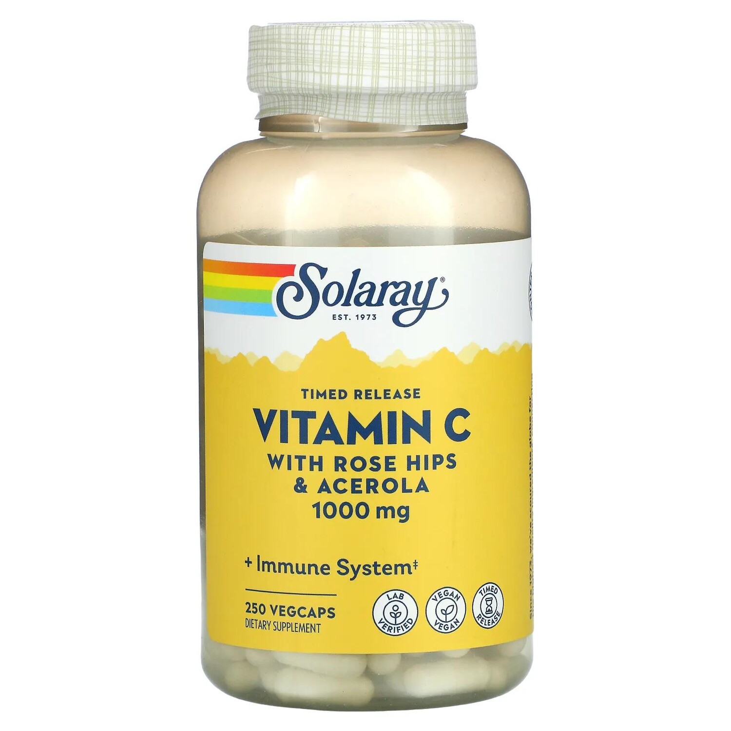 Solaray Vitamin C Timed-Release 1,000 mg 250 VegCaps
Solaray Vitamin C Timed-Release 1,000 mg 250 VegCaps