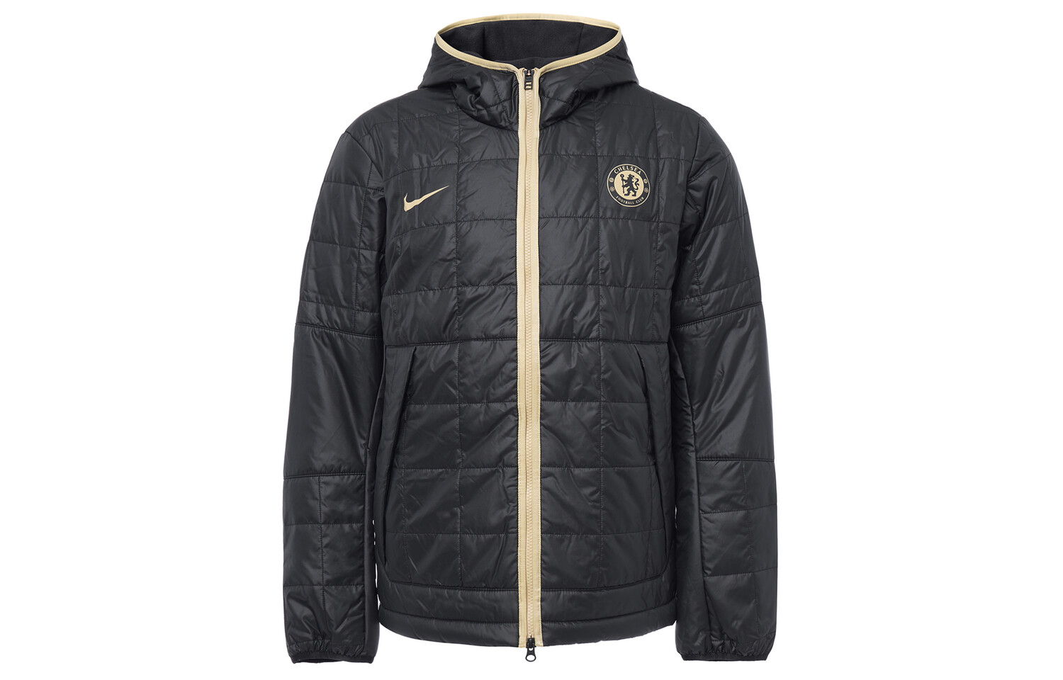 Куртка мужская Nike стеганая с капюшоном и эмблемой клуба, черный 
Куртка мужская Nike стеганая с капюшоном и эмблемой клуба, черный