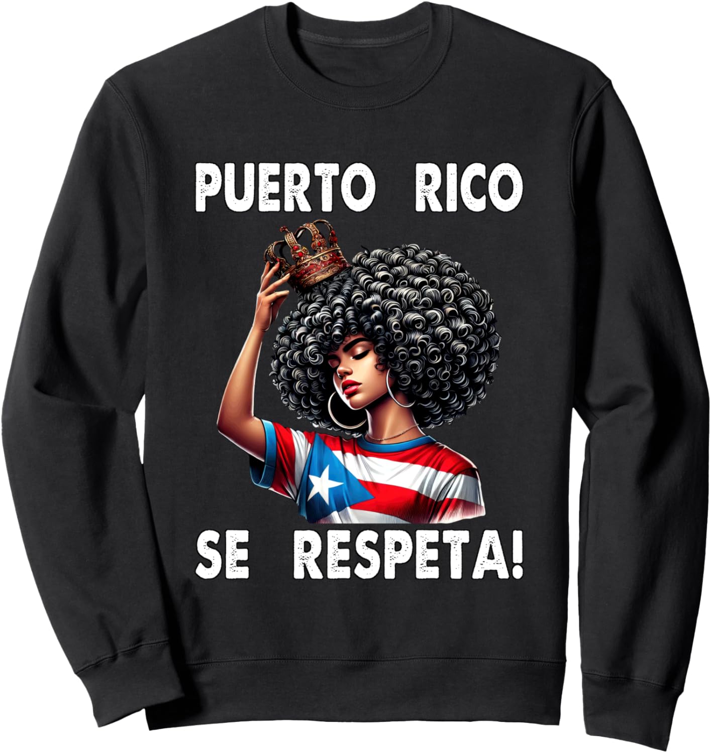 Толстовка с флагом Puerto Rico Se Respeta Afro Boricua Queen Crown PR Puerto Rico Se Respeta Collection, More Here, черный
Толстовка с флагом Puerto Rico Se Respeta Afro Boricua Queen Crown PR Puerto Rico Se Respeta Collection, More Here, черный