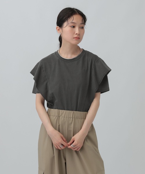 LEPSIM Футболка с рукавами 3/4 и оборками, цвет угольно-серый
LEPSIM Футболка с рукавами 3/4 и оборками, цвет угольно-серый