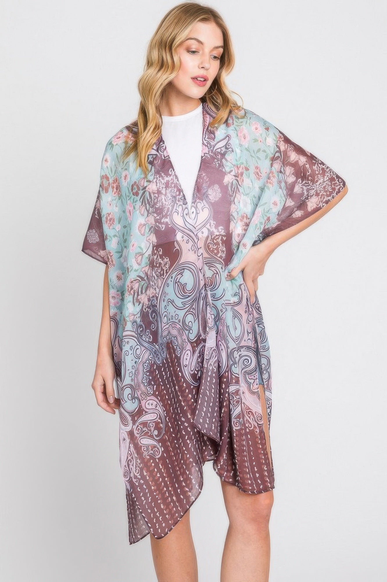 Кимоно с абстрактным узором «пейсли» и цветочным принтом TRUEDAMES, коричневый
Кимоно с абстрактным узором «пейсли» и цветочным принтом TRUEDAMES, коричневый