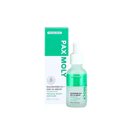 Сыворотка с 15% ниацинамида и 5% цинка, 30 мл. Pax Moly
Сыворотка с 15% ниацинамида и 5% цинка, 30 мл. Pax Moly