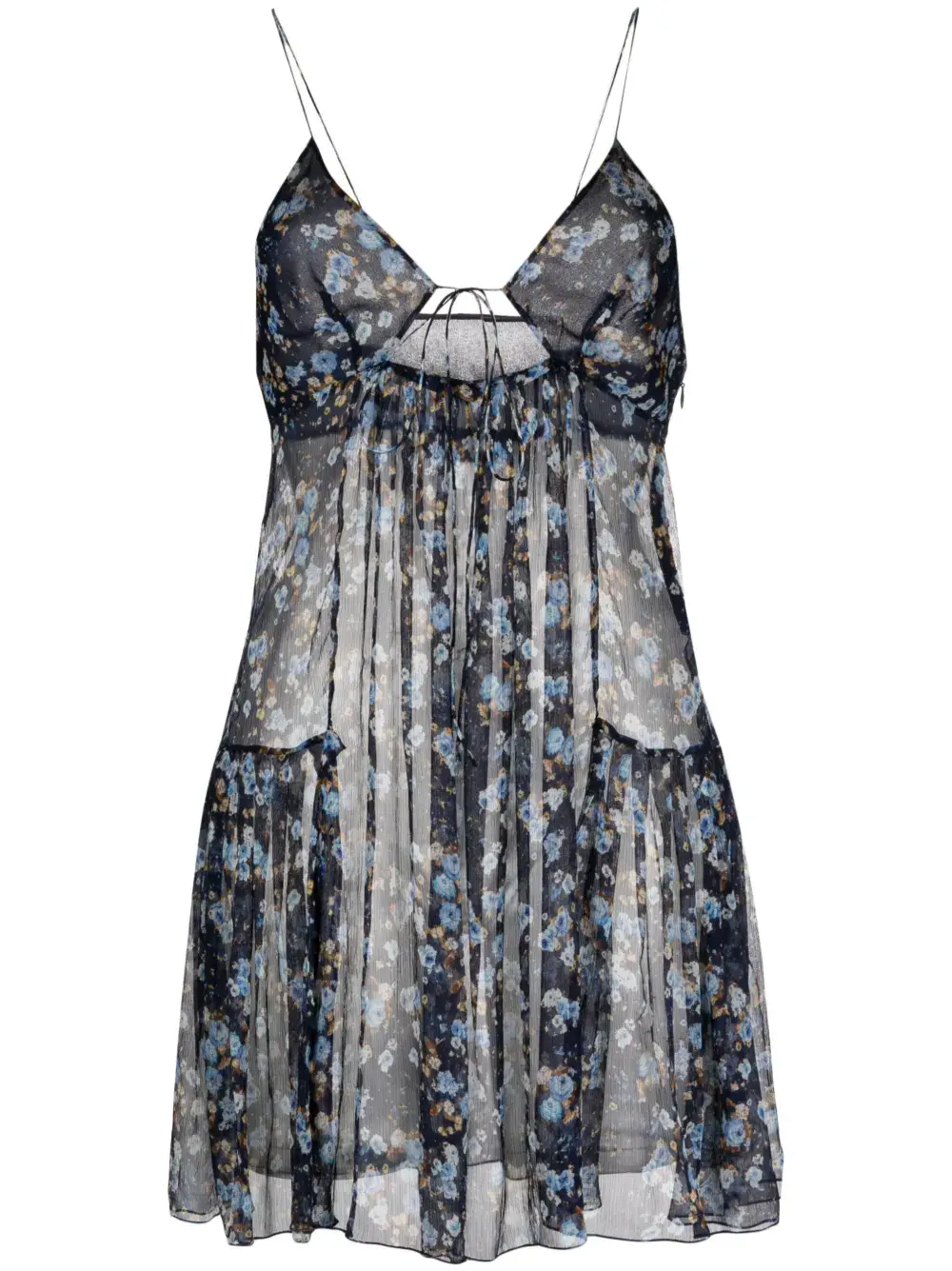 Шелковое платье мини с цветочным принтом DSQUARED2, синий
Шелковое платье мини с цветочным принтом DSQUARED2, синий